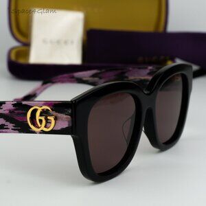 BRAND NEW Gucci GG1550SK 004 Black Red Women Square Sunglasses GG 1550SK
